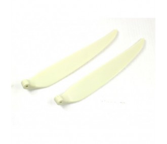 Lame pieghevoli - Coppia di lame pieghevoli 12×6' con piede 8mm/albero 3mm (plastica bianca) - FLASH RC 2
