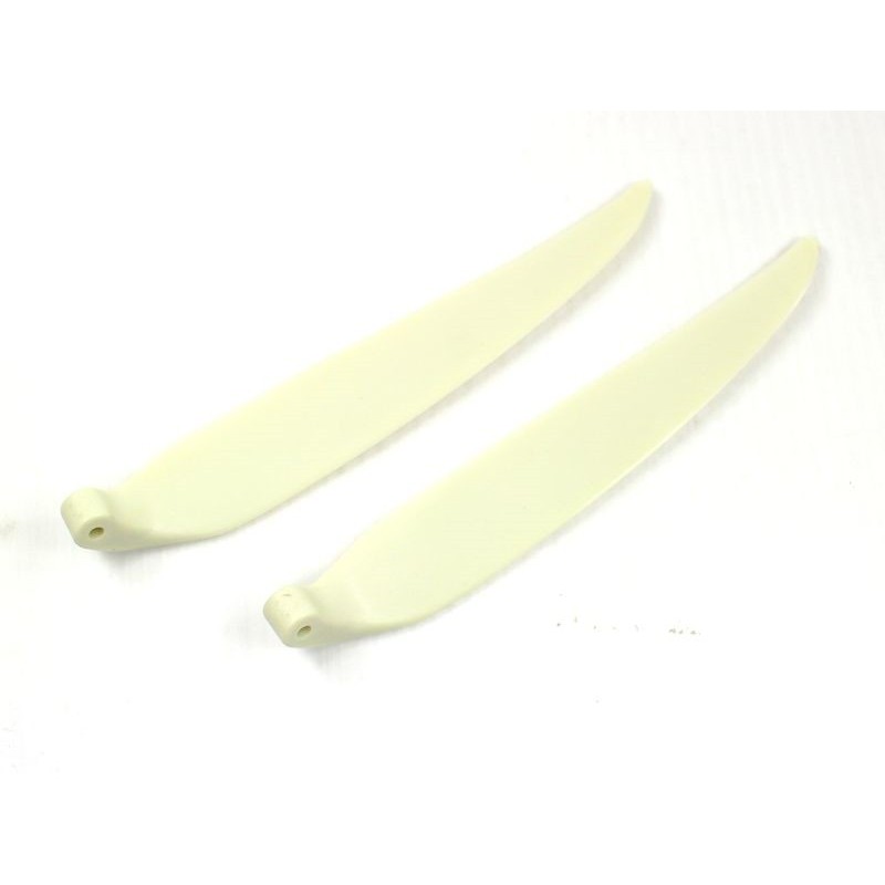 Folding blades - Pair of folding blades 12×6' 8mm foot/ 3mm shaft (white plastic) - FLASH RC
