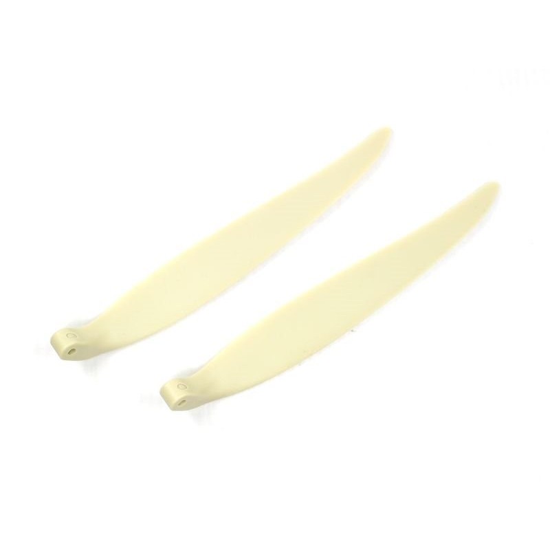 Pales repliables - Paire pales repliables 13x6' pied 8mm/ axe 3mm (plastique blanc) - FLASH RC