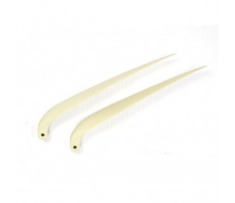 Lame pieghevoli - Coppia di lame pieghevoli 14×8' con piede da 8mm/albero da 3mm (plastica bianca) - FLASH RC