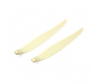 Cuchillas plegables - Par de cuchillas plegables 14×8' con pie de 8mm/eje de 3mm (plástico blanco) - FLASH RC 2