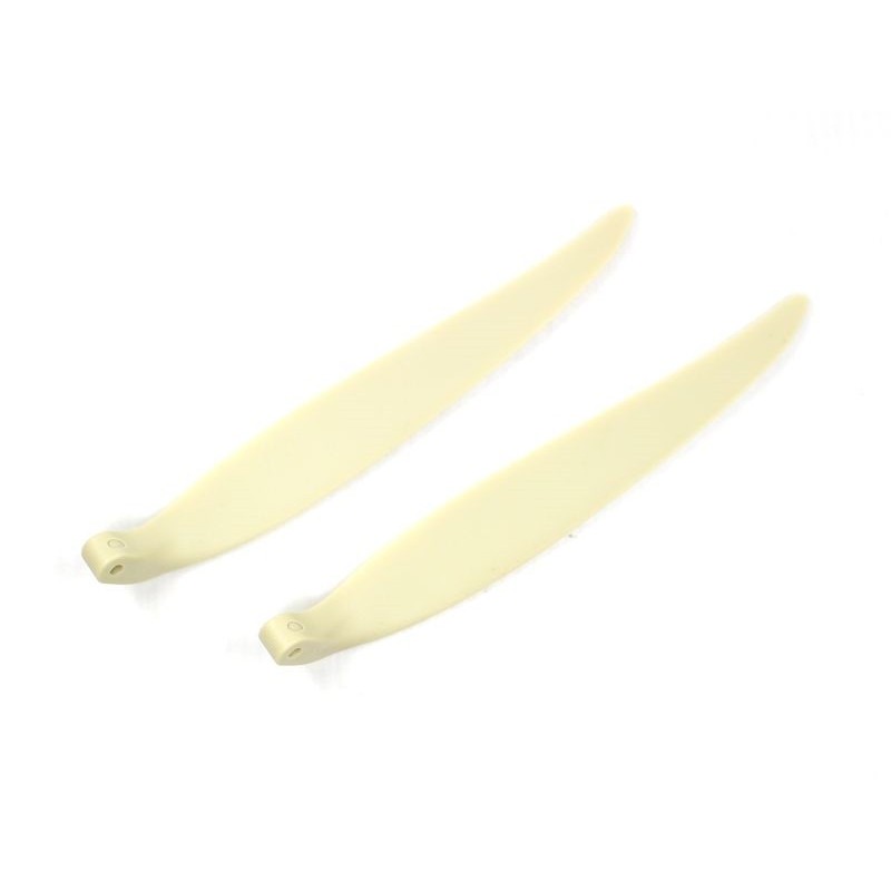 Folding blades - Pair of 14×8' folding blades with 8mm foot/ 3mm shaft (white plastic) - FLASH RC