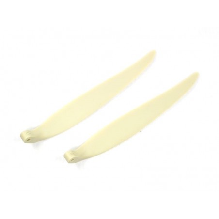 Folding blades - Pair of 14×8' folding blades with 8mm foot/ 3mm shaft (white plastic) - FLASH RC
