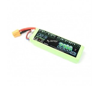 Batteries de propulsion avions RC - Batterie Black Lithium 3S 11.1V 2200mAh 45C prise XT60 - A2PRO - FLASH RC