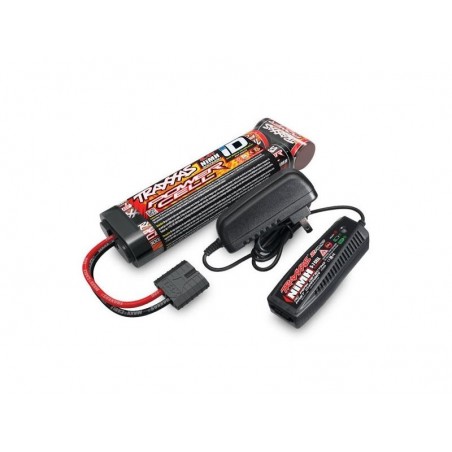 Chargeurs - Traxxas Chargeur NiMh 2Ah 220V + batterie NiMh 8,4V 3000mAh 2983X - FLASH RC