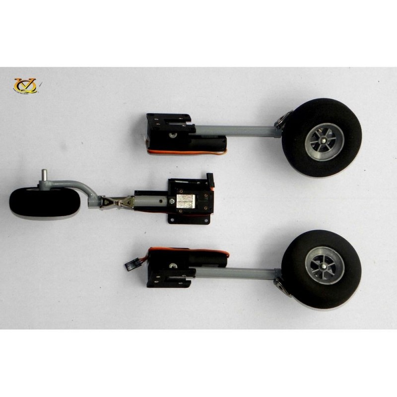 Trains rentrants avions - Train E-Retract Tricycle pour T-34 / PC-7 /Bonanza - FLASH RC