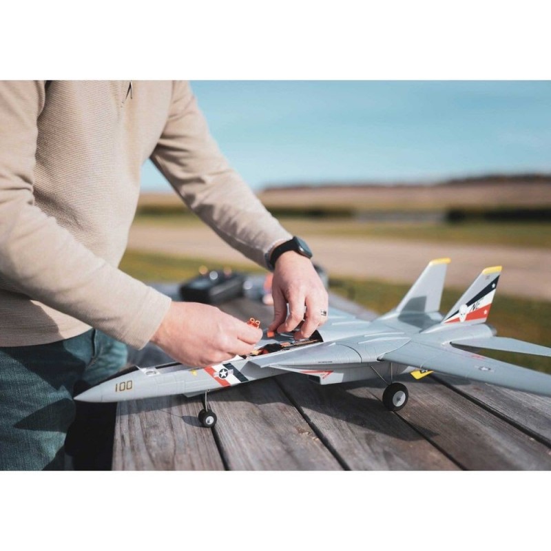 RC Jets - E-flite Jet F-14 Tomcat Twin 40mm EDF BNF Basic AS3X / Safe Select ca.0.76m - FLASH RC