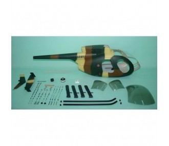 Fuselages, accessoires Hélico - MD 500E Camouflage Classe 600 Funkey - FLASH RC