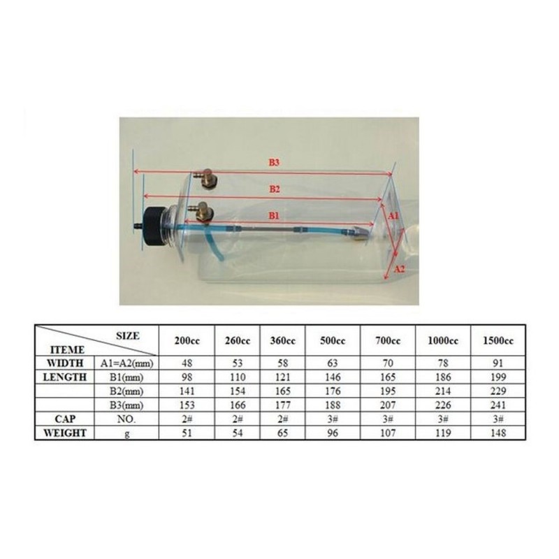 Benzin-/Methanol- & Akkutanks - KUZA Benzintank 1500ml - FLASH RC