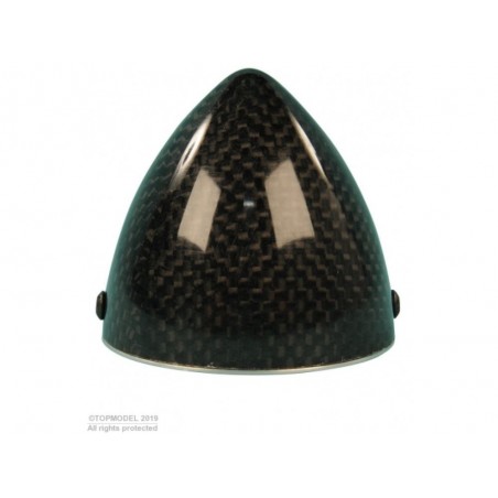 Carbon-Kegel mit Alu-Flansch - CONE CARBONE Ø55mm AVEC FLASQUE ALU - FLASH RC