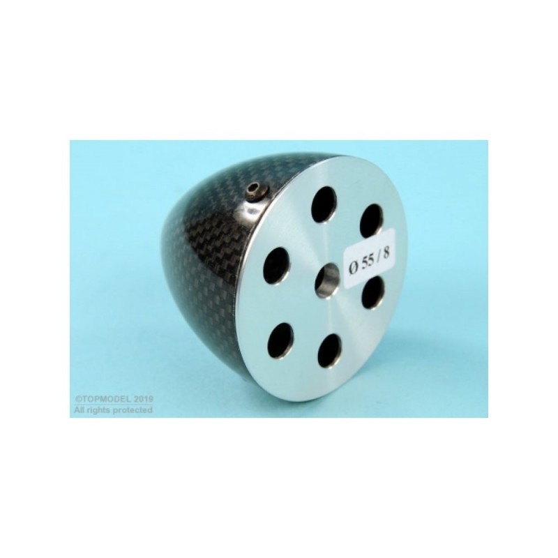 Carbon cone with aluminium flange - CONE CARBONE Ø55mm AVEC FLASQUE ALU - FLASH RC