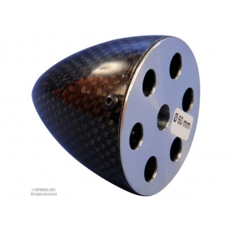 Carbon cone with aluminium flange - CONE CARBONE Ø60mm AVEC FLASQUE ALU - FLASH RC