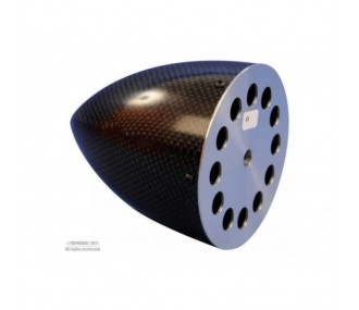 Carbon cone with aluminium flange - CONE CARBONE Ø75mm AVEC FLASQUE ALU - FLASH RC 2