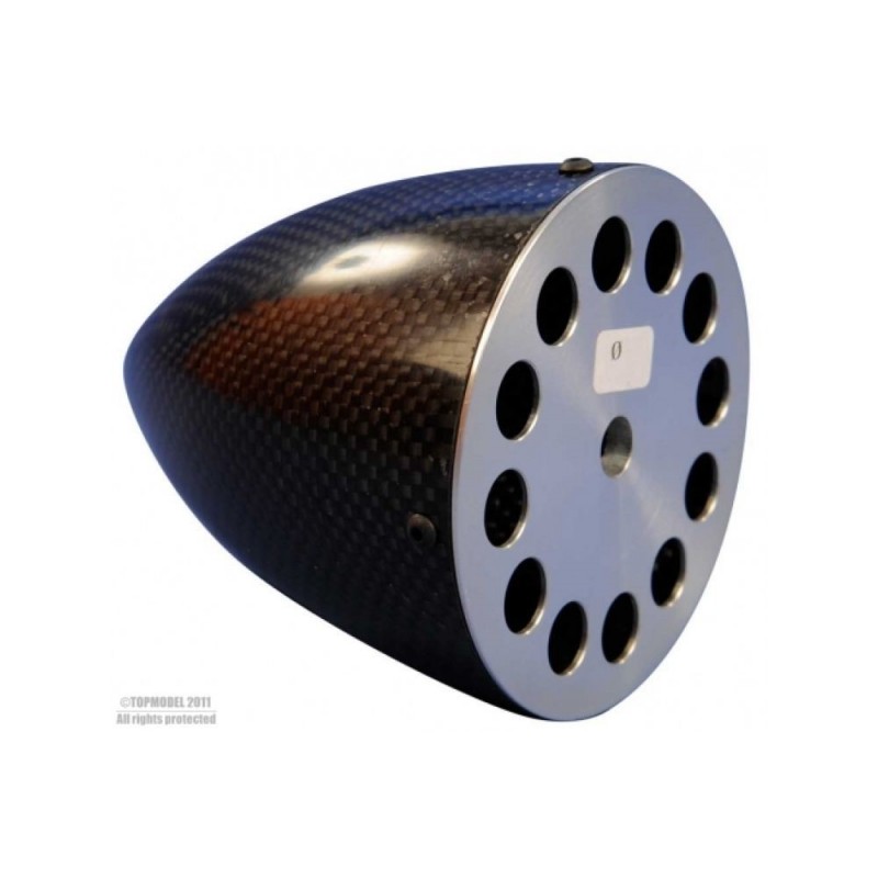 Carbon-Kegel mit Alu-Flansch - CONE CARBONE Ø90mm AVEC FLASQUE ALU - FLASH RC