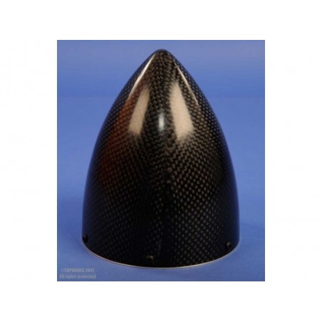 Carbon cone with aluminium flange - CONE CARBONE Ø115mm LONG AVEC FLASQUE ALU - FLASH RC