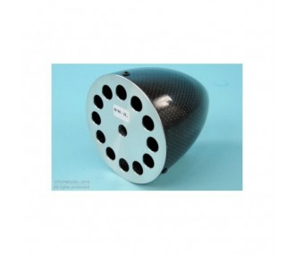 Carbon cone with aluminium flange - CONE CARBONE TRIPALE Ø90mm AVEC FLASQUE ALU - FLASH RC 2