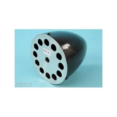 Cono in carbonio con flangia in alluminio - CONO CARBONE TRIPALE Ø90mm AVEC FLASQUE ALU - FLASH RC