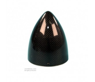 CONE CARBONE TRIPALE Ø80mm AVEC FLASQUE ALU - FLASH RC