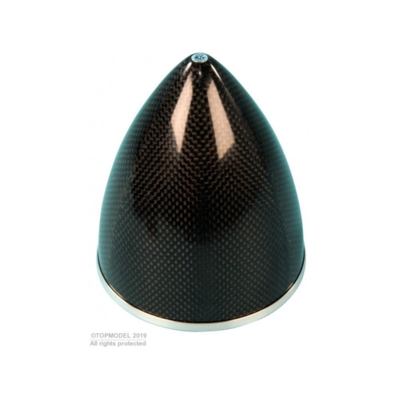 Carbon cone with Alu flange - CONE CARBONE Ø105mm CENTRAL SCREW WITH ALU FLANGE - FLASH RC