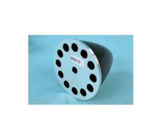 Cono de carbono con brida de aluminio - CONO CARBONO Ø90mm VIS CENTRALE AVEC FLASQUE ALU - FLASH RC 2