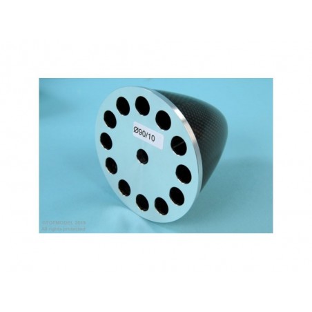Cono in carbonio con flangia in alluminio - CONO CARBONE Ø90mm VIS CENTRALE AVEC FLASQUE ALU - FLASH RC