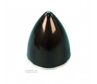 CONE CARBONE Ø80mm VIS CENTRALE AVEC FLASQUE ALU - FLASH RC