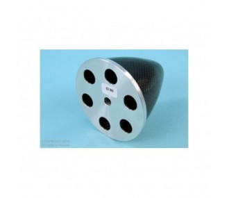 Cono de carbono con brida de aluminio - CONE CARBONE Ø80mm VIS CENTRALE AVEC FLASQUE ALU - FLASH RC 2