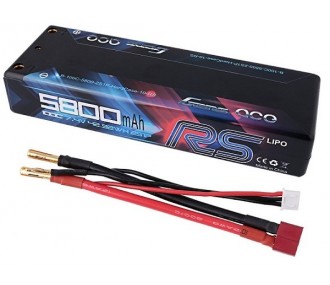 Batterie Gens Ace RS Hardcase, Lipo 2S 7.4V 5800mAh 100C prise 4.0mm - FLASH RC