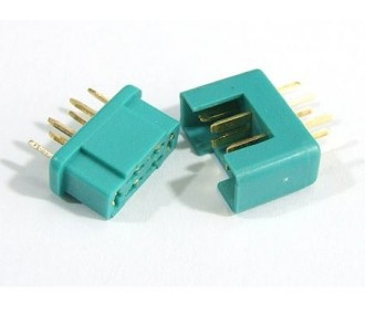 MPX-Stecker - 6-poliger MPX-Stecker grün M/F (1 Paar) Muldental - FLASH RC