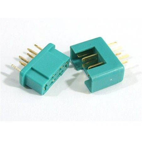 Presa MPX - Presa MPX 6 pin verde M/F (1 coppia) Muldental - FLASH RC