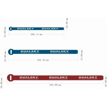 Klettverschluss (Bänder, Halsbänder, Patches) - Strap Dualsky Schlagzeug 20.8cm BS-S (q. 5) - FLASH RC