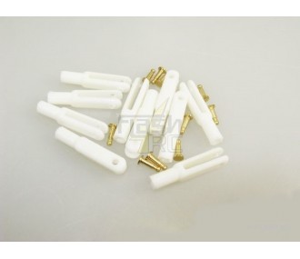Straight Nylon - NYLON CHAPE M2 BLANCHE AXE metal Ø1,6mm (10 pcs) - FLASH RC
