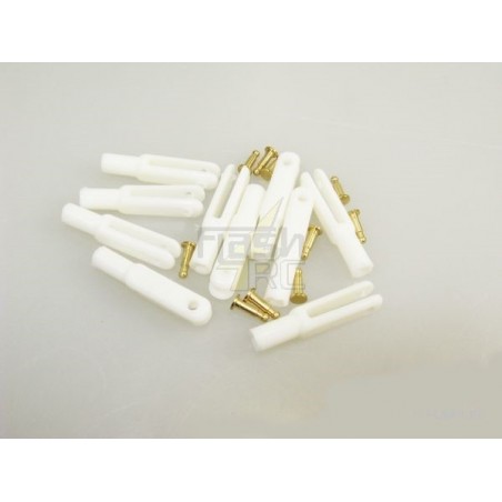 Nylon diritto - CHAPE NYLON M2 BLANCHE AXE metallo Ø1,6mm (10 pz) - FLASH RC