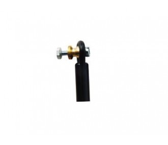 Rótula taladrada con base - 2403 - Rótula M2 con base corta taladrada 1.6mm + tornillos (6pcs) - Mp Jet - FLASH RC