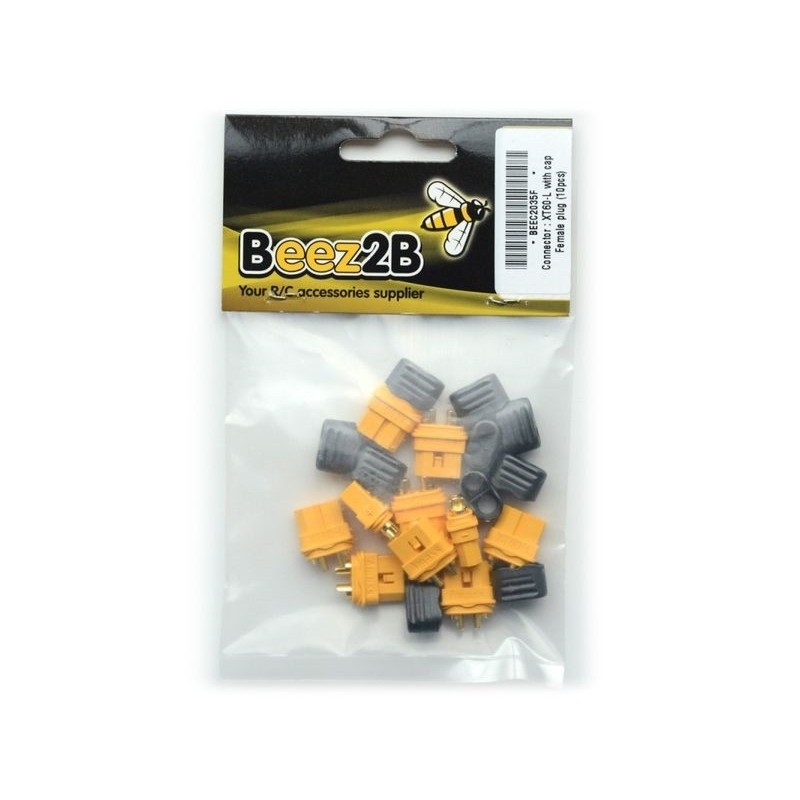 XT30/XT60/XT90 socket - XT60 female socket with cap (10 pcs) - FLASH RC