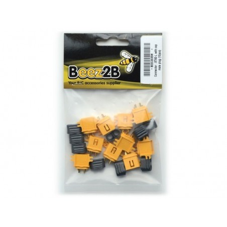 Prise XT30/XT60/XT90 - Prise XT60 male avec capuchon (10 pcs) - FLASH RC