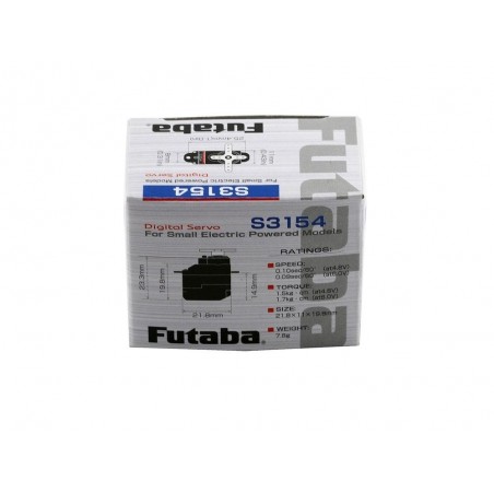 Servos - Futaba S3154 micro servo digital (7.8g, 1.5kg.cm, 0.09s/60°) - FLASH RC