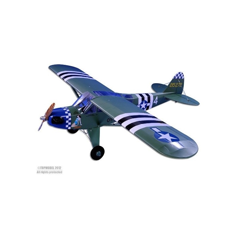 Modelo de Avión RC - VQ model Piper L-4 Grasshopper ARF approx.1.62m - FLASH RC