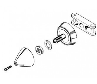 Coni per eliche pieghevoli - 4782 - CONO Ø40mm (p.pales 45-size12x8, foot pales8-axØ3, mot.Ø3) - FLASH RC 2