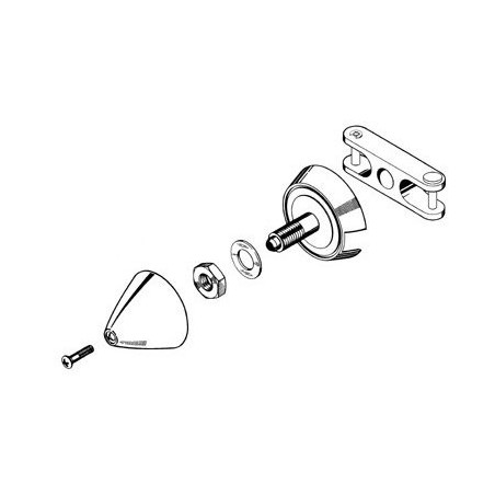 Coni per eliche pieghevoli - 4782 - CONO Ø40mm (p.pales 45-size12x8, foot pales8-axØ3, mot.Ø3) - FLASH RC