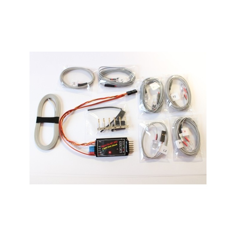 Signaling, light, sound - NF3RC LED 5mm/20mA (1xV, 2xR, 6xB) Nightfly - FLASH RC