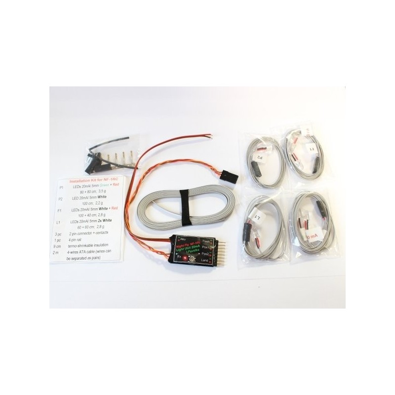 Signaling, light, sound - NF1RC LED 5mm/20mA (1xV, 2xR, 4xB) Nightfly - FLASH RC