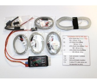 Signaling, light, sound - NF2RC LED 5mm/20mA (1xV, 2xR, 4xB) Nightfly - FLASH RC