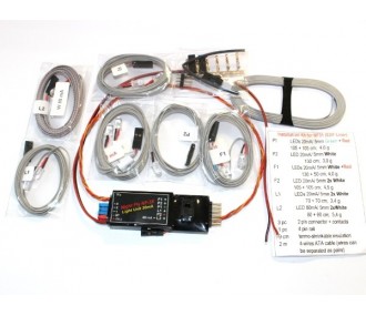 Signalisierung, Licht, Ton - NF31 Modell-Positionsleuchten LED 5mm/20mA (1xV, 2xR, 6xB +2xB 80mA) Nightfly - FLASH RC