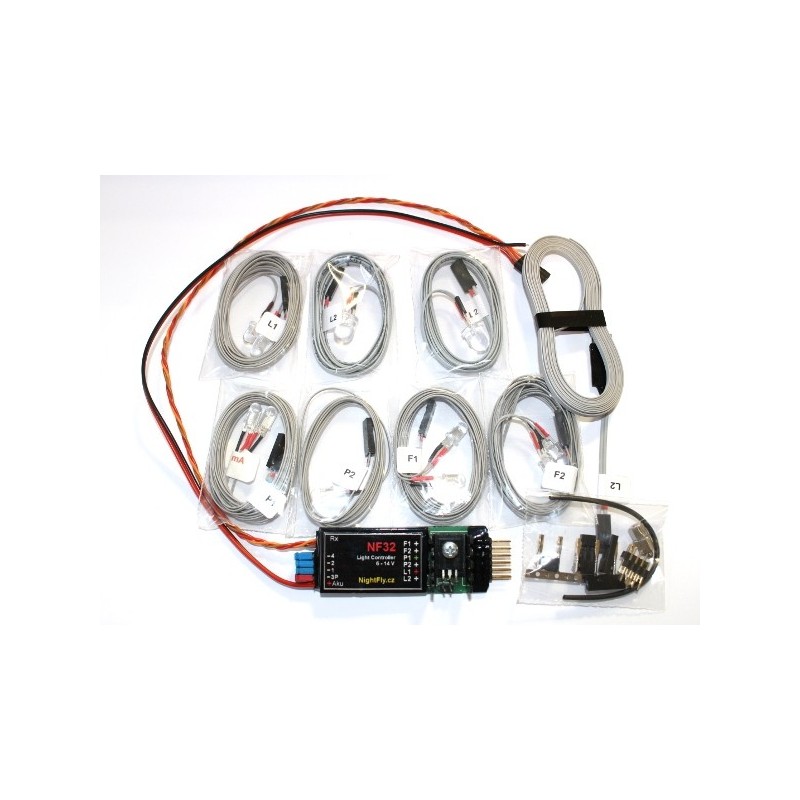 Segnalazione, luce, suono - NF32A LED 5mm/80mA (1xV, 2xR, 6xB +2xB 8mm/120mA) Nightfly - FLASH RC
