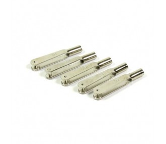 Straight metal - M3 metal clevises (10 pcs) - Multiplex - FLASH RC