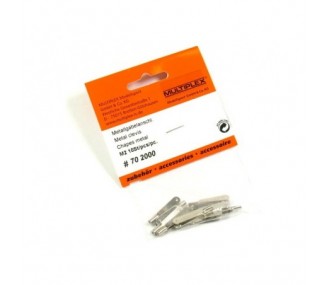 Straight metal - Metal clevises M2 (10 pcs) - Multiplex - FLASH RC