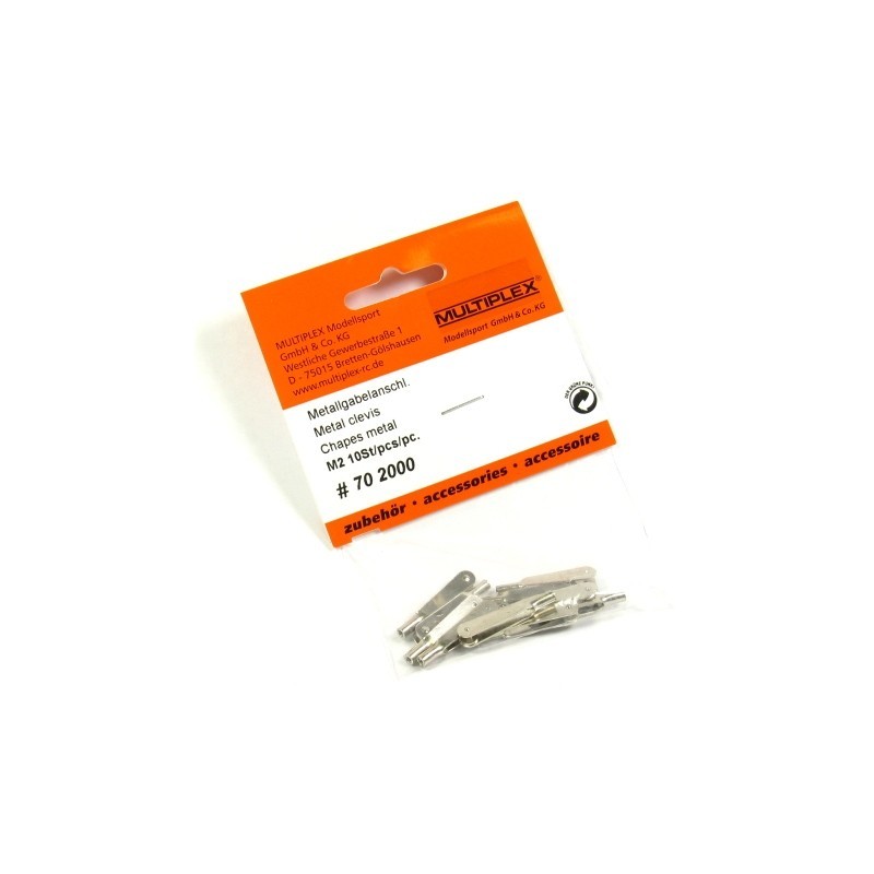 Chapes métal M2 (10 pcs) - Multiplex - FLASH RC