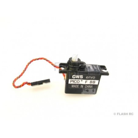 Servo pico GWS PICO+F BB - Prise JR (6.2g, 1.05kg.cm, 0.16s/60°) - FLASH RC