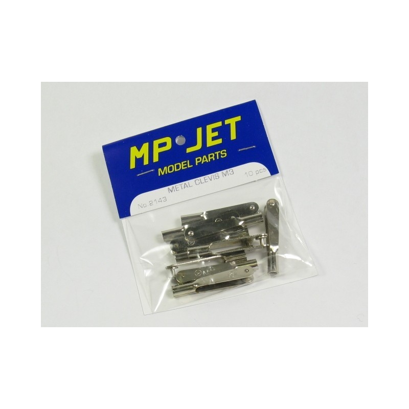 Metal straight - 2143 - Metal clevis M3 10 pcs Mp Jet - FLASH RC